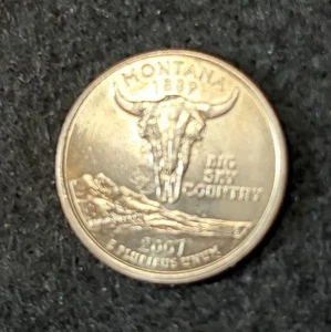 2007 P Montana State Quarter Circulated Free Shipping - Picture 1 of 2