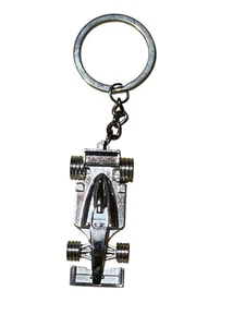 Formula 1 Style Keychain Racing Car Silver - Picture 1 of 4