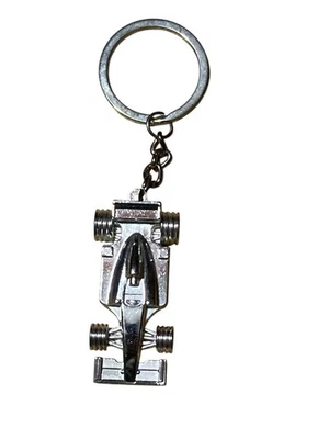 Formula 1 Style Keychain Racing Car Silver - Image 1 of 4