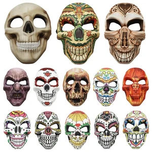 1Pcs Halloween Skull Mask w/Elastic String Masquerade Party Mask Cosplay Prop - Picture 1 of 31