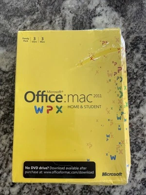 Microsoft Office MAC 2011 Home & Student Software (3 Users) Brand New Sealed - Image 1 of 2