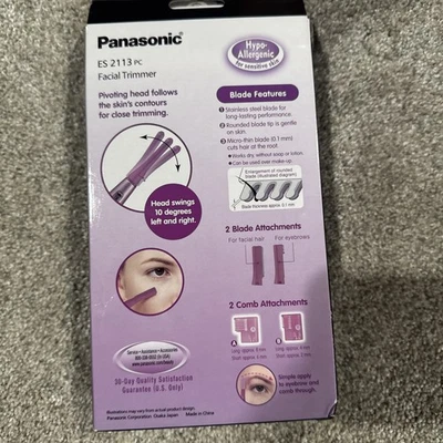 Panasonic ES2113PC Women's Facial Hair Trimmer Shaver New Open Box - Image 1 of 2