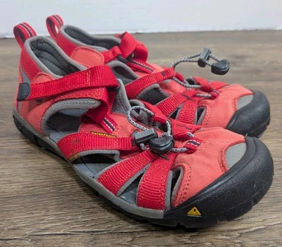 KEEN Seacamp II CNX Youth Sandals Size 4 Racing Red Kids Hiking 1014478 Beach - Image 1 of 4