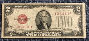 1928-G $2 Two Dollar RED SEAL United States Banknote (As Shown) - Picture 1 of 2