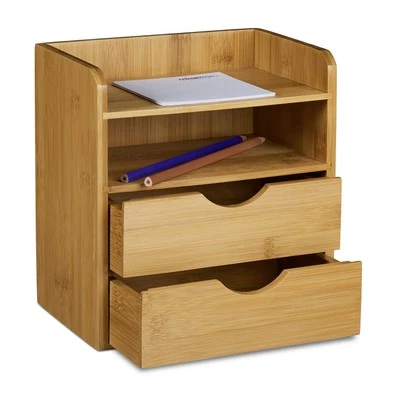 Schreibtisch-organizer Aufbewahrungsbox Ablagesystem natur Tisch-Organizer - Bild 1 von 4