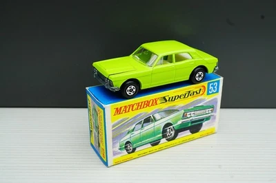 Matchbox Lesney No 53 MkIV Zodiac Lime M + HTF Mis-Spelt Zodia'K' Original Box - Image 1 of 4