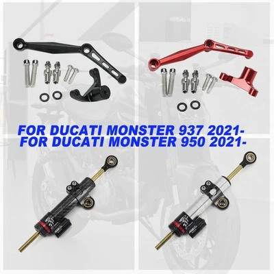 Kit de soporte amortiguador de dirección de aleación para Ducati Monster 950 Monster 937 2021-2024- Foto 1 de 4