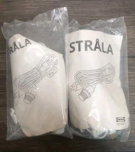Ikea STRALA Cord Set for Star Shade 157" Set Of 2 , White, No Bulb, NEW - Picture 1 of 4