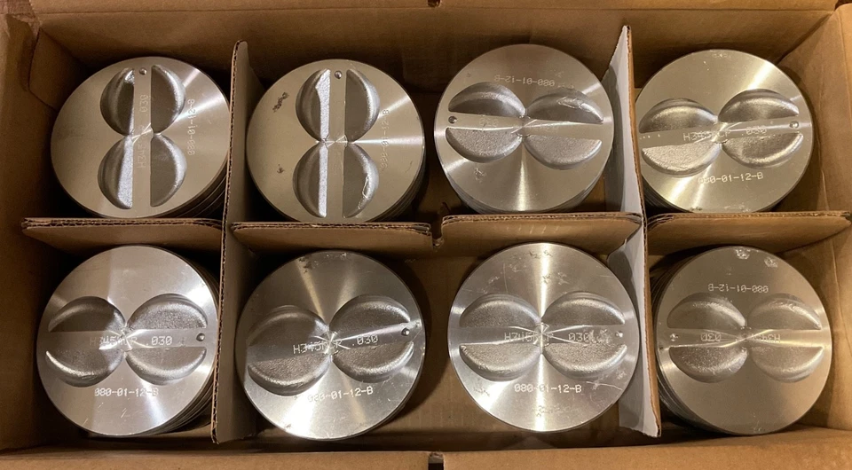 🔥 NEW FEDERAL MOGUL STERLING H345NCP PISTON SET W/ WRIST PINS / 350 CHEVY .030 - Image 1 of 4