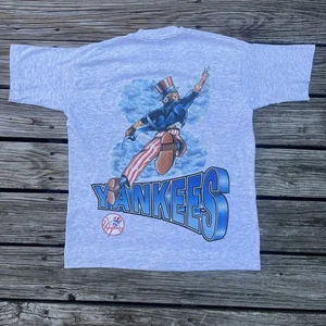 VTG Double Sided Salem Sportswear Uncle Sam New York Yankees Shirt Size Medium - Picture 1 of 6