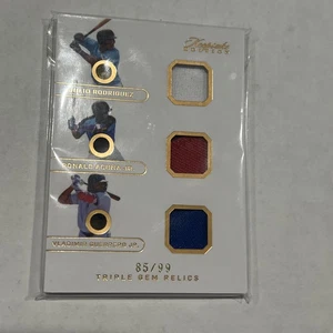 2024 KEEPSAKE RODRIGUEZ RON ACUNA VALDIMIR GUERRERO TRIPLE GEM JERSEY RELIC /99 - Picture 1 of 9