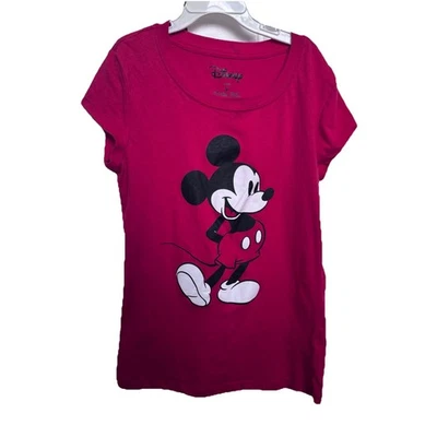 Camisa Mickey Mouse para niñas, talla pequeña.  Jersey rojo, mangas cortas Foto 1 de 4