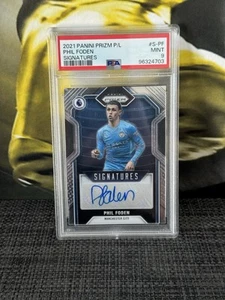 Prizm EPL 2021-22 Phil Foden Signatures Prizms Auto #S-PF Manchester City - Imagen 1 de 2
