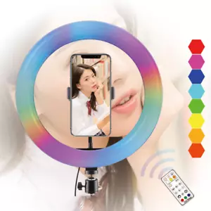 10 Zoll Ringleuchte / Füllleuchte mit Tischständer, Kreislicht; RGB; Tiktok - Bild 1 von 6