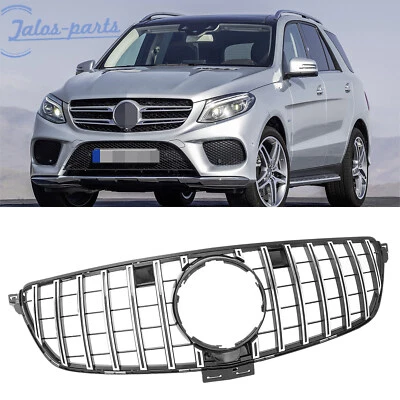 Parrilla cromada para Mercedes Benz W166 2016-2019 GLE350 GLE400 GLE43 AMG GT Foto 1 de 4