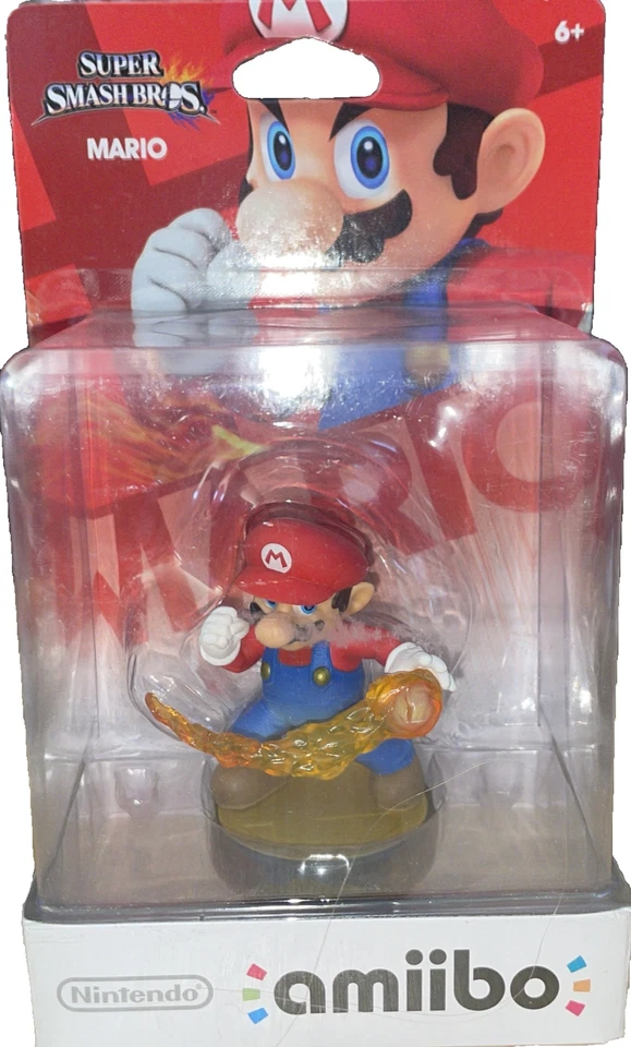 Nintendo Amiibo Mario Fireball Super Smash Bros. 1st Print
