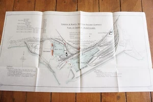 1932 LNER Burntisland Docks Railway Map - Picture 1 of 4