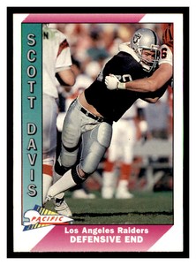 1991 Pacific #229 SCOTT DAVIS Los Angeles Raiders ~C4C