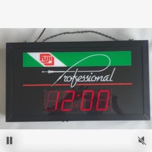 1980s FUJI Photo LIGHTED Advertising Sign DIGITAL CLOCK Functional DUALITE  - Picture 1 of 14