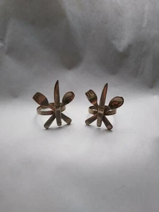 2er Set Serviettenringe Messer, Gabel & Löffel silberfarben - Bild 1 von 7