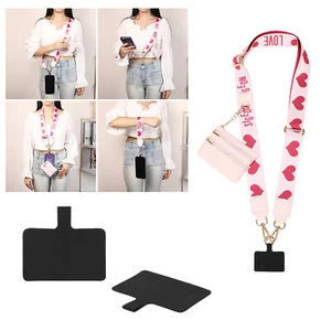 Compact Phone Essentials Holder Strap with Zippered Pouch Adjustable Lanyard - Zdjęcie 1 z 13