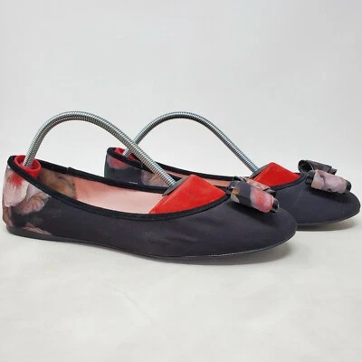 Ted Baker Immep Floral Ballet Planos Arco Negro Multicolor Mujer Talla 7  Foto 1 de 4