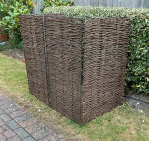 Garden Dustbin Wheelie Bin Store Storage Screen Tidy Hide Willow (Double) - Picture 1 of 10