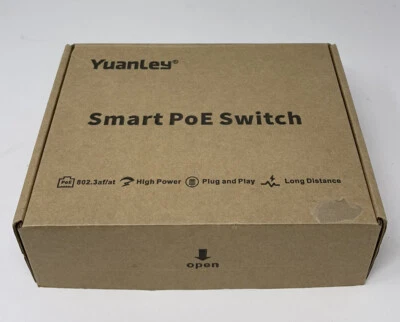 YuanLey 6 Port Smart Ethernet Switch with 4 Port PoE 10/100Mbps YS042F-P - NEW - Image 1 of 4