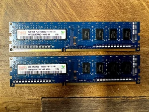 Hynix Memory 10600E 4GB (2 x2GB) DDR3 RAM 2RX8 HMT125U7TFR8C-H9 - Picture 1 of 1