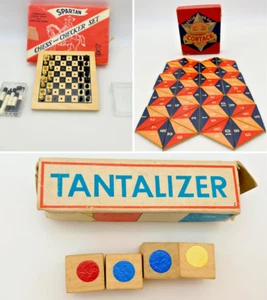 1939 CONTACK/MC TANTALIZER dice & SPARTAN peg Chess/Checkers small format games - Picture 1 of 20