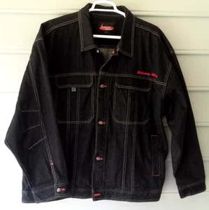 Authentic Johnny Blaze Black Denim Jean Jacket Cobra XXL Heavy Weight NWOT - Picture 1 of 14