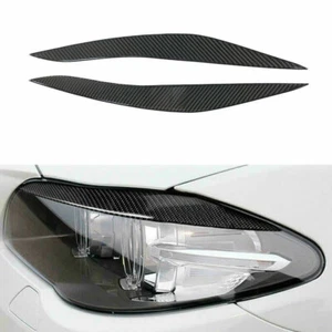 Carbon Fiber Headlight Eyebrow Cover Accessories For BMW 5 Series F10 2010-2013 - Picture 1 of 11