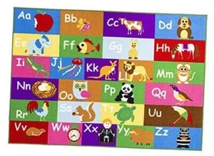 Alphabet Educational/Road Map Reversible Fun Kids Area Rug (8' x 10') - Picture 1 of 7