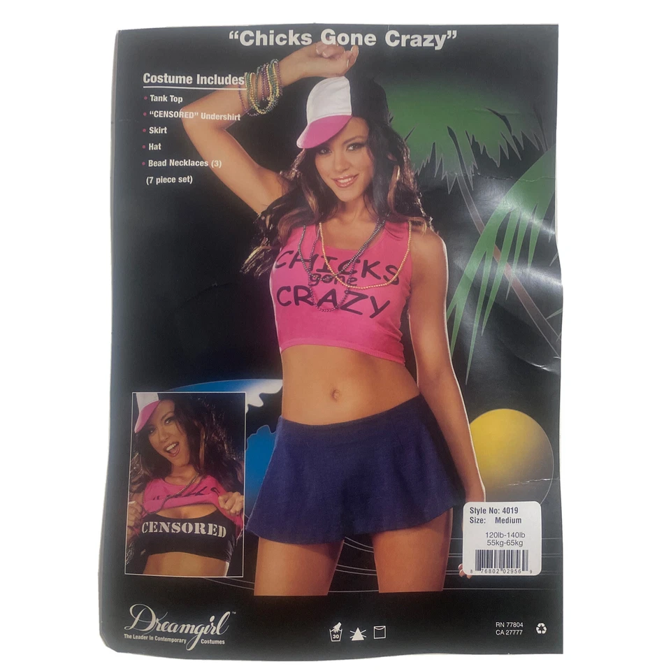 Dreamgirl Women's Chicks Gone Crazy funny gag Sexy Adult Costume Size Medium M - Image 1 of 4
