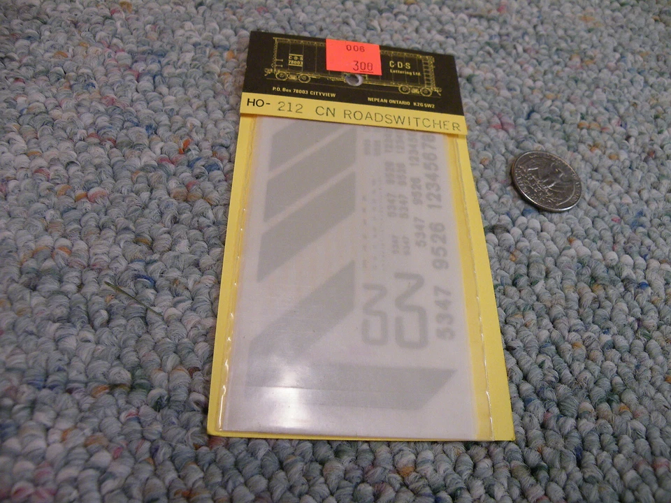 CDS Dry Transfer decals HO HO-212 Canadian National CN Roadswitcher   F194 - Image 1 of 1