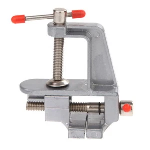 SMALL METAL CLAMP ON TABLE TABLE HOBBY MINI VISE TOOL VICE ARTICULATING - Picture 1 of 6