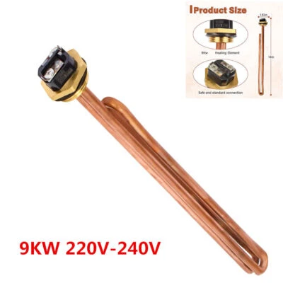1PC 9KW 220V-240V Water Heater Heater Tube Replacement For Element HE90240 - Image 1 of 4