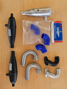 3x silenciadores y colectores Thunder Tiger para motor de coche de radiocontrol - Imagen 1 de 4