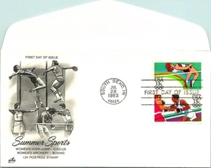 S01-5242, OLYMPICS 84, HIGH JUMP & BOXING, *ARTCRAFT FDC - Picture 1 of 2