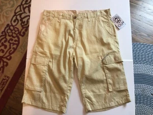 NWT Creating Limitless Heights CLH Gold CHAIN All Over Cargo Shorts SZ 38/15.25 - Picture 1 of 9