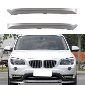 Tira de embellecedor de cubierta de rejilla de parachoques delantero 2 piezas para BMW X1 E84 2013 2014 2015 - Imagen 1 de 12