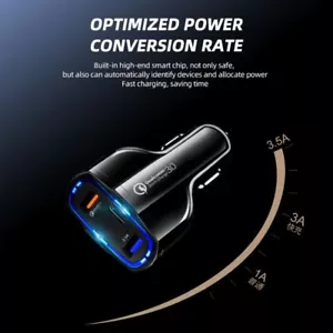 Car Charger Type C 3 Ports 7A Fast Charging Mini Lightweight Multiple Protection - Picture 1 of 11