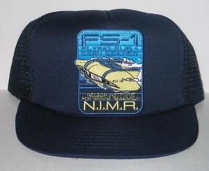 Voyage to the Bottom of the Sea Flying Sub on a Blue Baseball Cap Hat - Picture 1 of 1