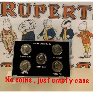 2020 Isle of Man Rupert Bear and Friends 50p coin Empty Display Case ( No Coins) - Picture 1 of 6