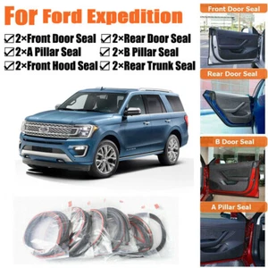 Rubber Seal Strips Weather Draft Wind Noise Reduction Kit For Ford Expedition - Picture 1 of 12