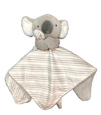 Manta bebé Carters Just One You Koala gris blanco rayas seguridad Lovey 67932 Foto 1 de 3