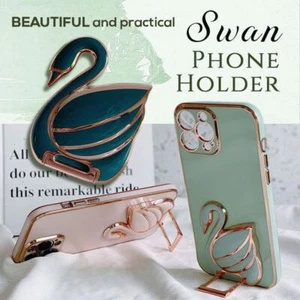 Beautiful Swan Finger Ring Smartphone Cell Phone Stand Holder Accessories Slim - Photo 1 sur 19