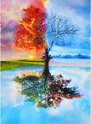 Toria Kunst - Baum des Lebens - Acrylfarbe nach Zahlen - gerahmte Leinwand - 50 x 40 cm