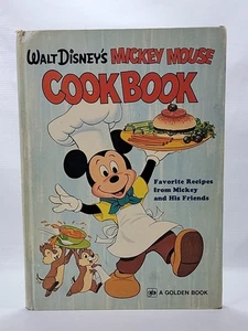 Vintage 70s Mickey Mouse Cookbook Walt Disney Golden Book Kids Cooking Recipes - Imagen 1 de 10