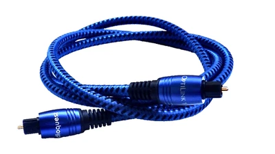 AudioQuest OptiLink-1  OL-1 Toslink Digital Audio Cable in blue - 1 meter - Image 1 of 2